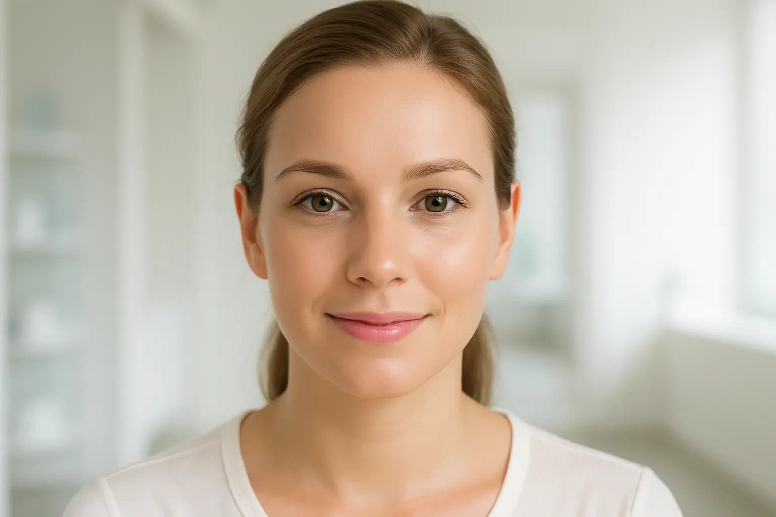 Frente con líneas de expresión antes del tratamiento con botox